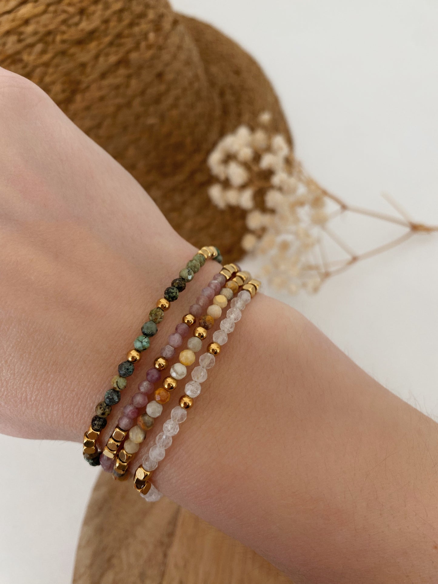 pierres naturelles bracelet lumineux 