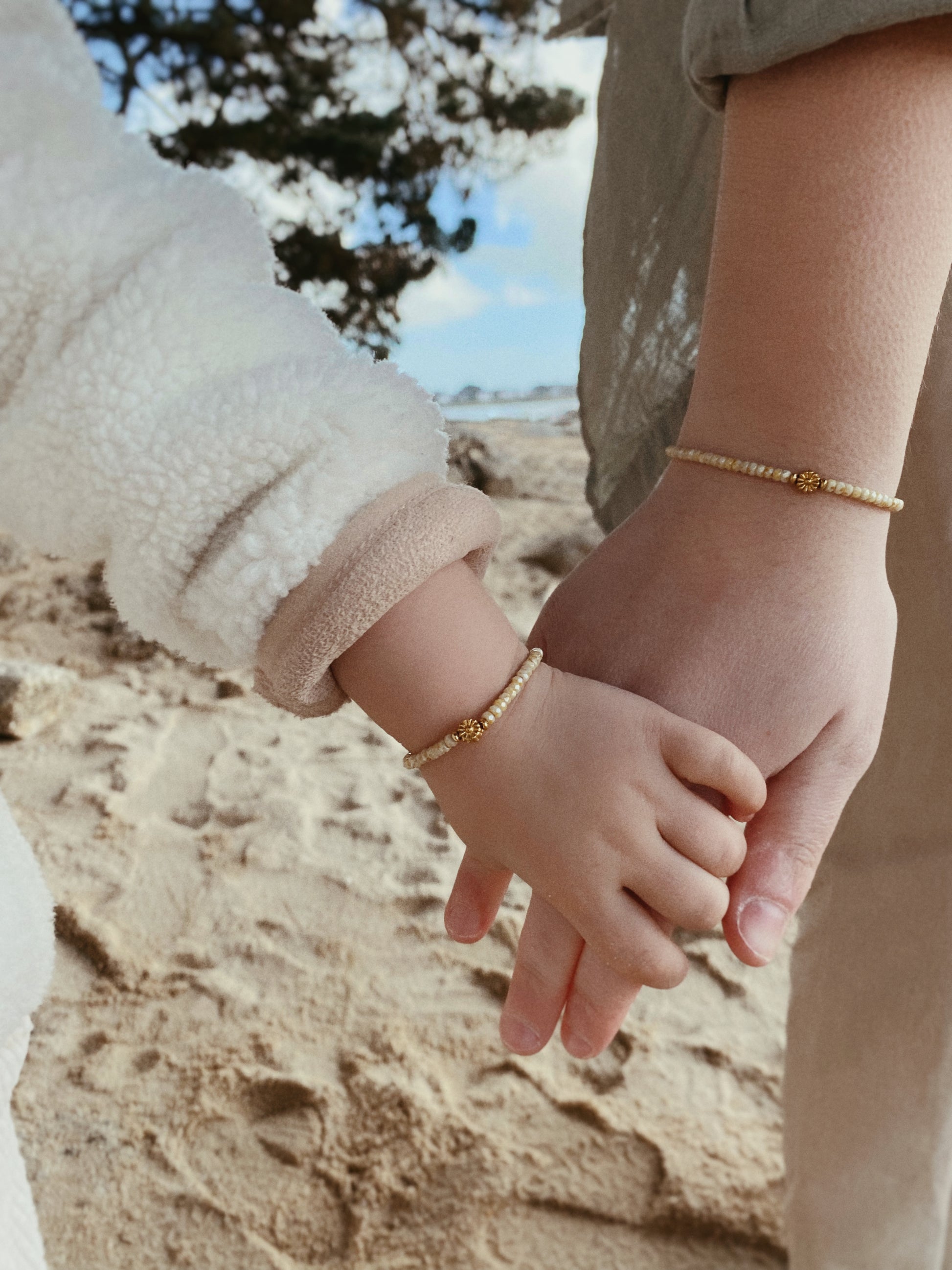 Bracelet mère fille fleur ensemble